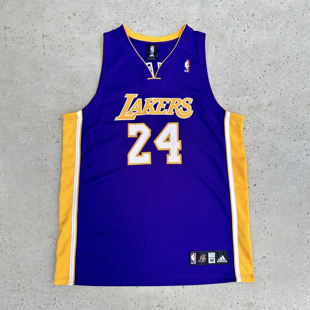 Vintage Adidas Kobe Bryant LA Lakers Authentic Purple Jersey 48